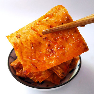湖南特产平江辣条馋娃记豆皮散装蒜香豆片豆腐皮小吃3包