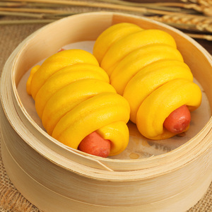 肠仔包子100g9个/袋热狗馒头玉米卷香肠肉早餐花卷健康小吃儿童