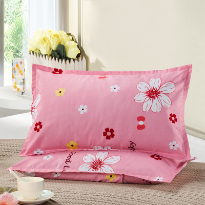 枕芯大花枕套内胆枕头一对蓝色绿色t图案牡丹粉色带玫瑰紫色田园