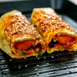 gcl665淘宝东北正宗韩式烤冷面家庭宿舍早餐手抓饼