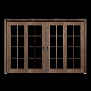 麦季纯实木推拉门北美红橡木阳台移门全实木厨房门室内门玻璃门