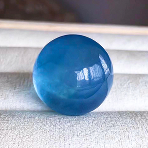 202s17a天然冰种海蓝宝散珠魔鬼蓝6-20mm单珠无孔吊坠diy水晶多宝