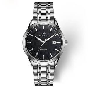 1零度王爵]glandu格浪都超薄商务男士石英表进口机芯钨钢防水手