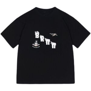 burnin*槟榔妹-幻梦t 多色字母印花纯棉宽松短袖t恤