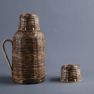 纯手工竹编热水瓶壳老式仿古怀旧竹工艺茶水壶家用复古暖壶保温瓶