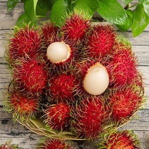 00缘兴百货店淘宝【现摘现货】海南红毛丹水果毛荔枝5斤带箱新鲜甜