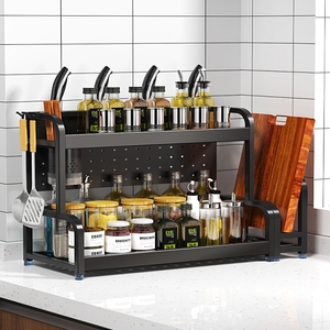 不锈钢架子承重调料架商用酱料收纳架刀架置物架厨房专用放东西的