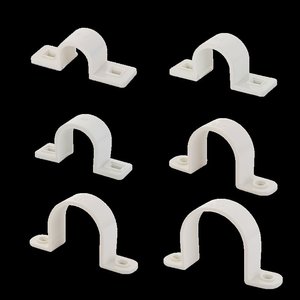 pvc管卡20/25/32/40/50/63水管夹骑马卡u型c卡固定卡扣管箍马鞍卡