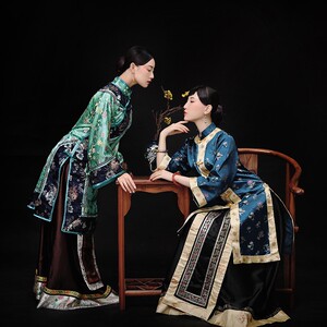 大宅门民国秀禾少l奶奶中式礼服清朝大家闺秀小姐服装年会演出服