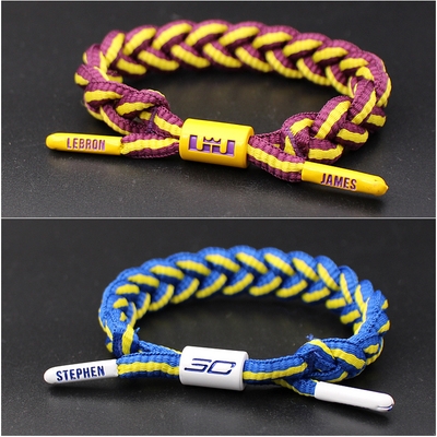 科比篮球詹姆斯欧手环编织手绳运动硅胶文夜光男情侣学生库里哈