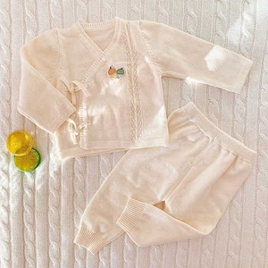新生儿毛衣婴儿针织衫春装套装初生春季宝宝线衣纱衣开衫春秋衣服
