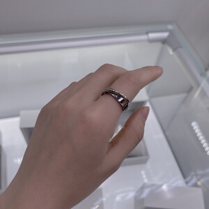 colwimkiohm正品小ck双环戒指女小众时尚个e性指环男情侣轻奢礼物