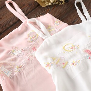 绣花背心女汉服内衣刺绣梅花小内衣改良古代吊带古装背心配饰抹胸