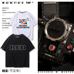 摄影师24色校色卡red epic相机短袖T恤男夏季纯棉ins潮牌百搭半袖