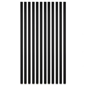 隔断墙办公铁艺屏风方柱不锈钢黑白色竖条入户玄关立柱时尚调节