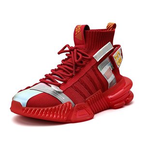 本命年男鞋红色高帮运动鞋新年鞋aj1中国龙限定潮牌高邦夏季袜鞋