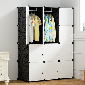 简易塑料衣柜单双开门35cm宽衣物收纳柜子组装省空间单人卧室家用