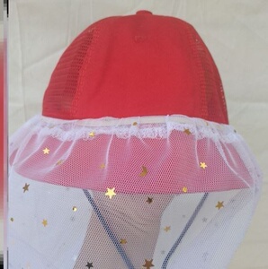 婴儿防蚊帽宝宝面纱帽子夏季薄款防柳絮防虫遮脸帽小孩可q拆遮阳