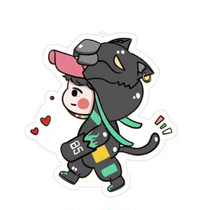 王一博钥匙扣小黑豹书包挂件街舞4亚克力钥匙扣耶啵周边同学礼潮