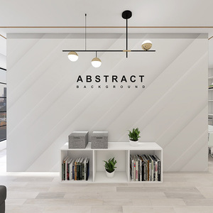 3d立体几何白色无缝墙布前台背景墙墙纸简约大气公司墙面装饰壁纸