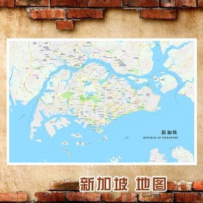 新加坡地图装饰