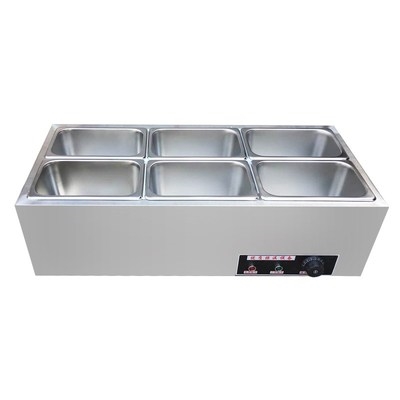 电热保温汤池快餐商用售饭台小型台式加热a炉三格六格自助餐台