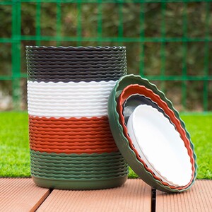 加厚加伦花盆底座托盘塑料花盆托盘特大号垫底耐磨圆形接水盘底托