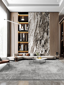 地毯客厅北欧现代简约茶几毯垫美式卧室地垫黑白灰色新款轻奢高级