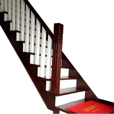 实木楼梯整体定制安p装复式楼木楼梯跃层阁楼扶手踏板围栏.