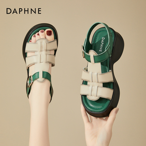 达芙妮/Daphne厚底罗马凉鞋女夏季新款外穿休闲百搭高级感沙滩鞋
