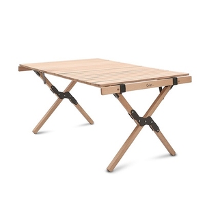 户外蛋卷桌实木桌子便携式折叠榉d木椅子烧烤野餐桌自驾精致