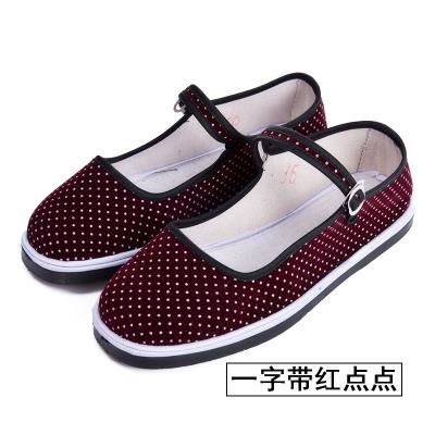 农村布鞋女手工中老年奶奶锈花鞋刺绣千层底浅口单鞋棉质妈妈女鞋