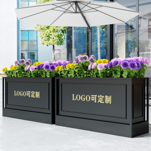 户外铁艺花箱 广场售楼部创意可移动花槽商业街大型长方形花架