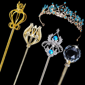 公主水晶魔法棒权杖皇冠走秀表演宝宝女孩子儿童手杖套装生日礼物