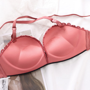 小胸平胸专用文胸加厚4cm胸罩小a杯调整型聚拢显大神器半杯内衣女