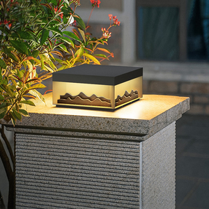 太阳能柱头灯户外防水庭院灯别墅新中式景观灯大门柱子灯围墙柱灯