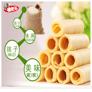 米老头雪花煎卷150g椰奶鸡蛋卷休闲零食蛋卷香酥饼干小吃点心