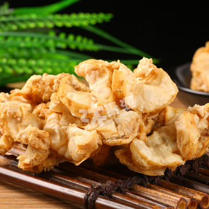 沐青源黄桥特产油渣梭鸡冠油花脂肉渣烧菜特色小吃