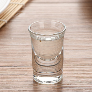 6只装玻璃白酒杯家用喝白酒杯子烈酒杯小号透明一口杯酒盅子弹杯