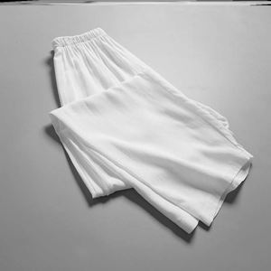 汉服打底裤白色衬裤女士纯棉高腰内搭薄款松紧居家裤四季古装中裤