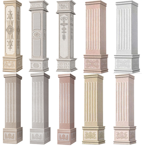 新中式罗马柱瓷砖外墙砖围墙大门柱子仿大理石拼花窗套线别墅瓷砖