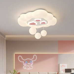 卧室灯奶油风北欧创意云朵泡泡吸顶灯温馨儿童房主卧房间灯全光谱