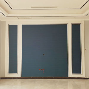 实木线条护墙板装饰电视背景墙边框影视墙造型框整体集成墙板轻奢