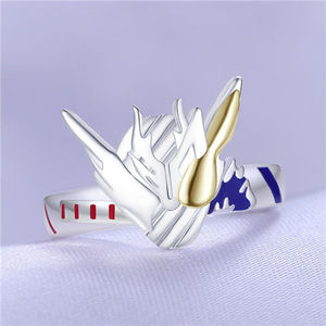 金兔银龙戒指二次元假面骑士build动漫周边基兔同龙开口情侣对戒