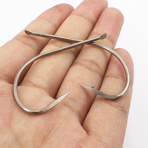 鲟鱼刀锚钩鱼钩手工尖刀倒刺刀尖刀锋单钩无v刺歪嘴散装青鱼巨物