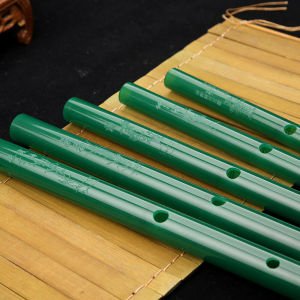 古风有机玉笛子仿翡翠绿专业演奏cde初学入门fg调成人横笛儿童精