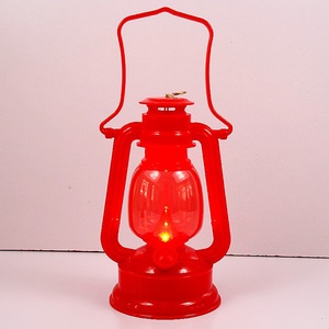 结j婚礼红马灯煤油铁壳塑料玻璃复古手提充电池led红色马灯笼包邮
