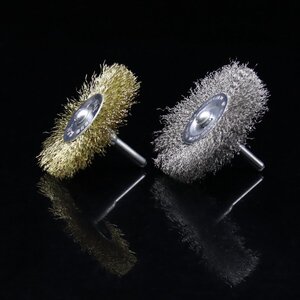 钢丝刷带柄圆形不锈钢丝刷子金属除锈抛光刷木雕打磨刷子圆盘刷