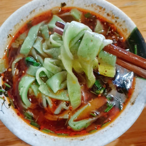 重庆石柱土特产绿豆面条传统手工制作农家五谷杂粮美食特色小吃