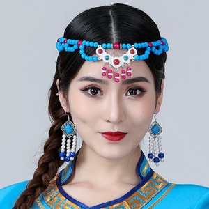 蒙族舞蹈蒙古舞藏舞跳舞民族舞表演藏族舞头饰服装配饰新款头饰女